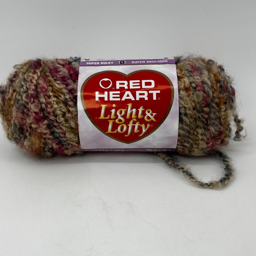 Red Heart Light & Lofty Yarn Cape Cod Multi 9330 Super Bulky 4.5oz Acrylic